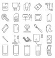 mobile service icons vector image