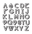 modern font typeface made in minimalistic style vector image