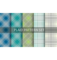 plaid patterns set vector image vector image