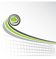 flying lawn tennis ball vector image vector image