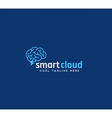 smart cloud abstract emblem sign or logo vector image