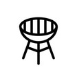 steak meat icon isolated contour symbol vector image