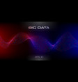big data visualization wavy stream particles vector image vector image