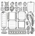 bullet journal hand drawn elements vector image