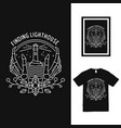 finding light house t shirt design vector image