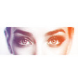 halftone female eyes vector image vector image