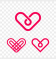 heart logo modern abstract flat web icon vector image vector image