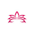 lotus flower logo and symbols template icon vector image