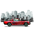 urban landscape with large modern buildings vector image vector image