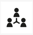 user internet sign icon in simple black design vector image