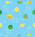 lemon and lime lemonade seamless pattern vector image