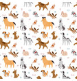 minimalist dog hand drawing pattern cute sketch vector image