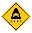 shark attack warning vector image