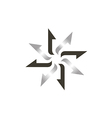 star arrow circle abstract logo vector image