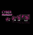 cyber monday online sale poster advertising flyer vector image vector image