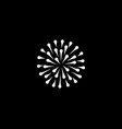 abstract white drops circle logo icon design vector image vector image