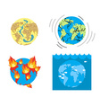 apocalypse types end of world earth disasters set vector image