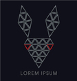 black rabbit vector image