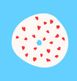 donut in cartoon flat style vector image vector image