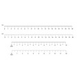inch and metric rulers centimeters and inches vector image vector image