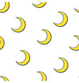 seamless pattern with cute yellow crescent vector image vector image