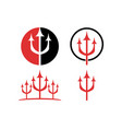 trident logo collection vector image
