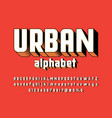3d bold font vector image