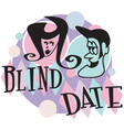 blind date retro vector image