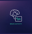 brain activity line style icon vector image