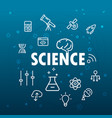 science concept different thin line icons included vector image