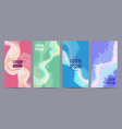abstract with wave effect set vector image