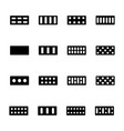 bricks icons set vector image