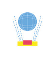colorful global digital connection network vector image
