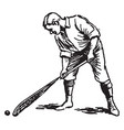 correct way to pick up ball lacrosse vintage vector image