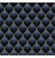 dark deep blue with gold quilted leather seamless vector image vector image
