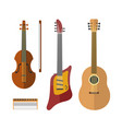 guitar icon stringed electric musical instrument vector image