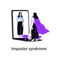 imposter syndrome psychology concept mental vector image vector image