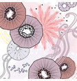 abstract pink floral geometric vector image vector image