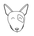 dog face icon vector image vector image