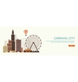 set of city silhouettes vector image