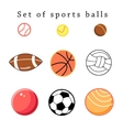 set of sport balls vector image