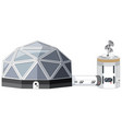 space dome station on white background vector image vector image