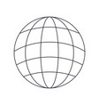 globe with lines isolated icon vector image
