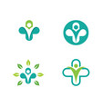 health medical logo template vector image