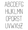 light thin hand drawn font type alphabet vector image