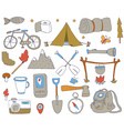 camping adventure set vector image