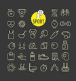 different sport icons collection web and mobile vector image