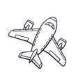 hand drawn doodle toy plane vector image