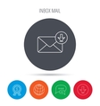 mail inbox icon email message sign vector image