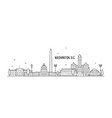 washington d c skyline usa city buildings vector image vector image